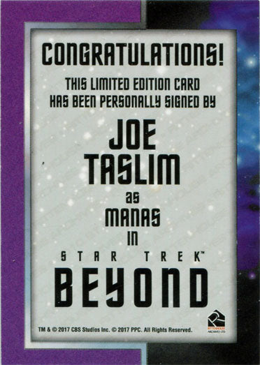 Star Trek Beyond Classic Autograph Card Joe Taslim as Manas