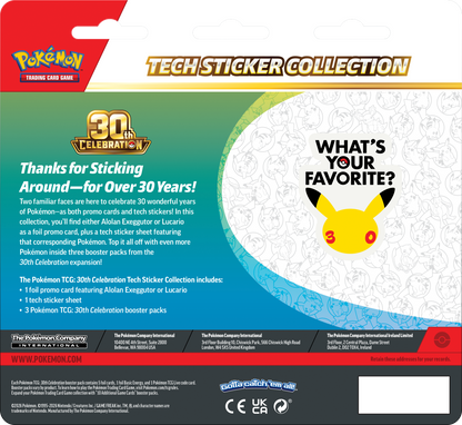Pokemon Mega Evolution ME30: 30th Celebration Tech Sticker Collection [Alolan Exeggutor]