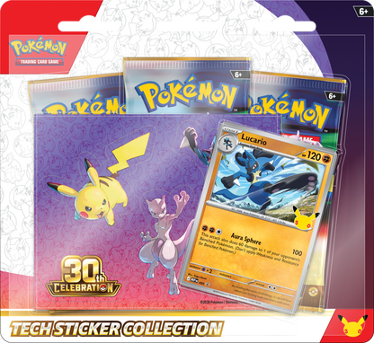 Pokemon Mega Evolution ME30: 30th Celebration Tech Sticker Collection [Lucario]