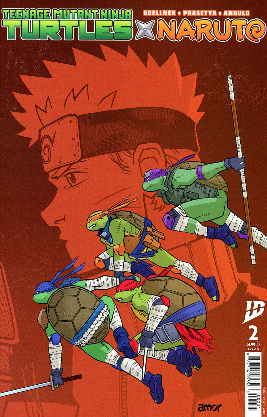 Teenage Mutant Ninja Turtles X Naruto #2 Cover C Amor