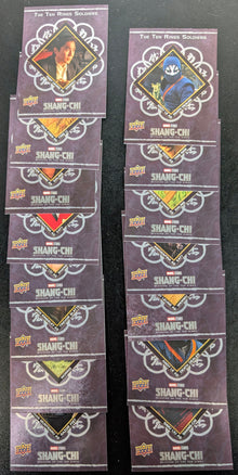 2022 Upper Deck Marvel Shang-Chi Complete 15 Card Ten Rings Soldiers Set T-1 to T-15