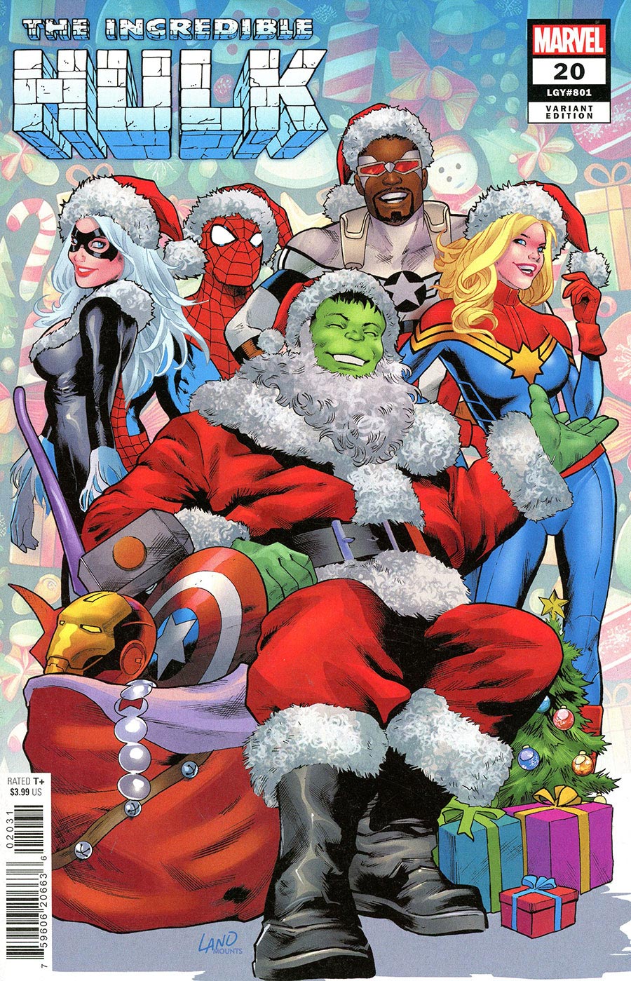 Incredible Hulk #20 Greg Land Winter Holiday Variant
