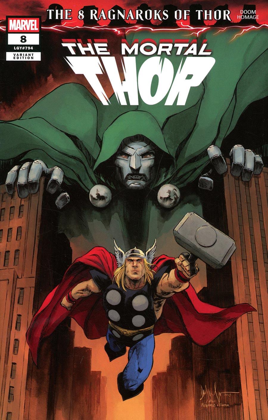 Mortal Thor #8 Dave Wachter Doom Homage Variant