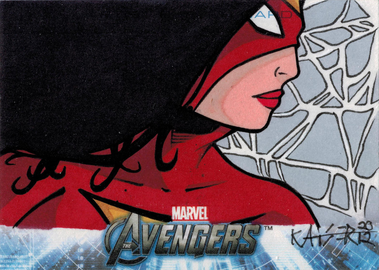 Avengers Assemble Movie Sketch Card by Bryan Kaiser Tillman of Spider-Woman