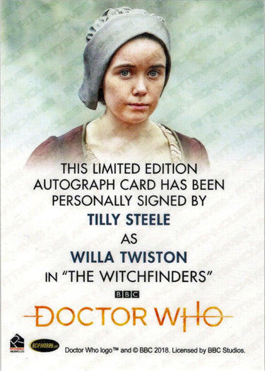 2022 Doctor Who Series 11 & 12 Tilly Steele Full Bleed Autograph Card