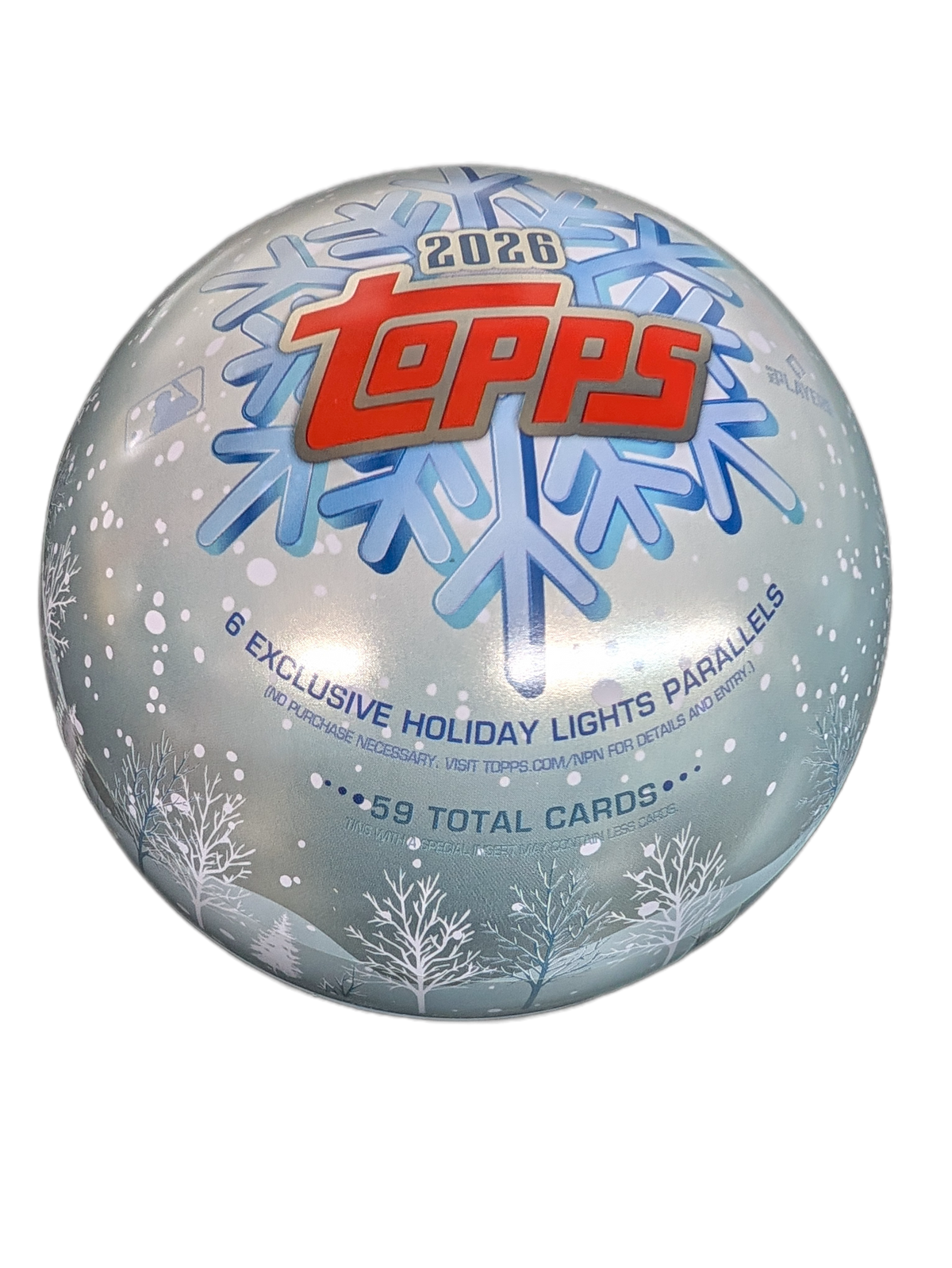2026 Topps Baseball Round Holiday Tin