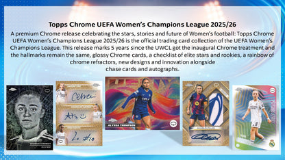 2025-26 Topps Chrome UEFA Women's Champions League Soccer Hobby Box