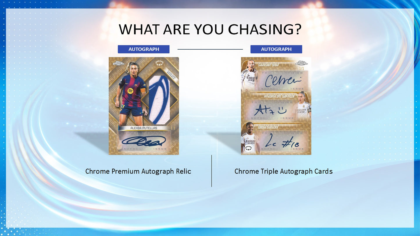 2025-26 Topps Chrome UEFA Women's Champions League Soccer Hobby Box