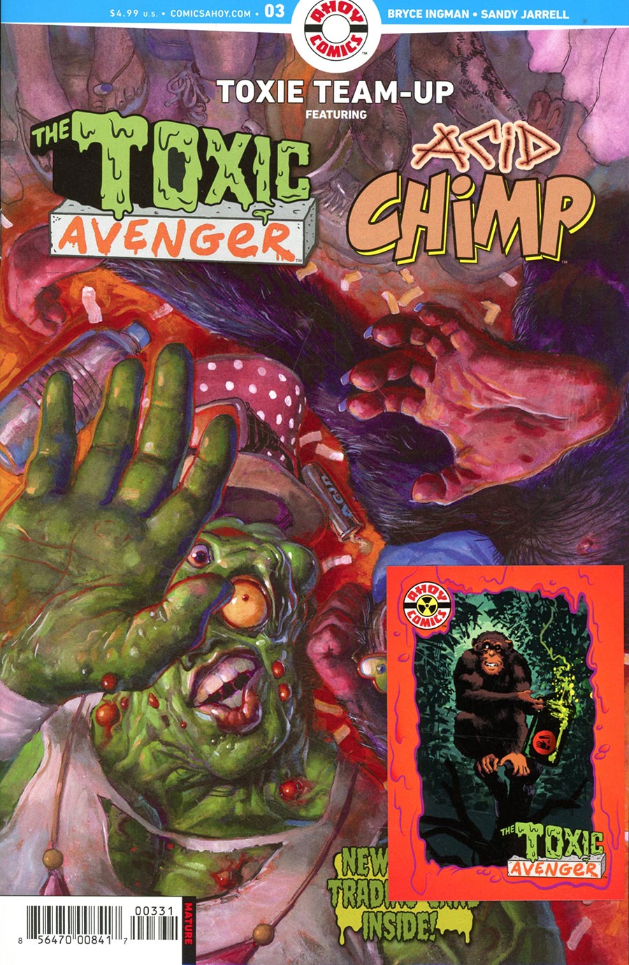 Toxie Team Up #3 (Of 5) Cover C Fred Harper Exclusive Trading Card By Greg Scott Variant (Mature)