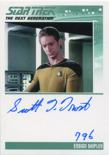 Star Trek TNG Portfolio Prints S2 Autograph Card Scott Trost as Ensign Shipley