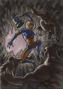 2011 5finity Galaxgals Eradication Arley Tucker Rare Artist Sketch Card Ver. 1