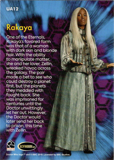2022 Doctor Who Series 11 & 12 Allies & Adversaries Insert Card UA12 Rakaya