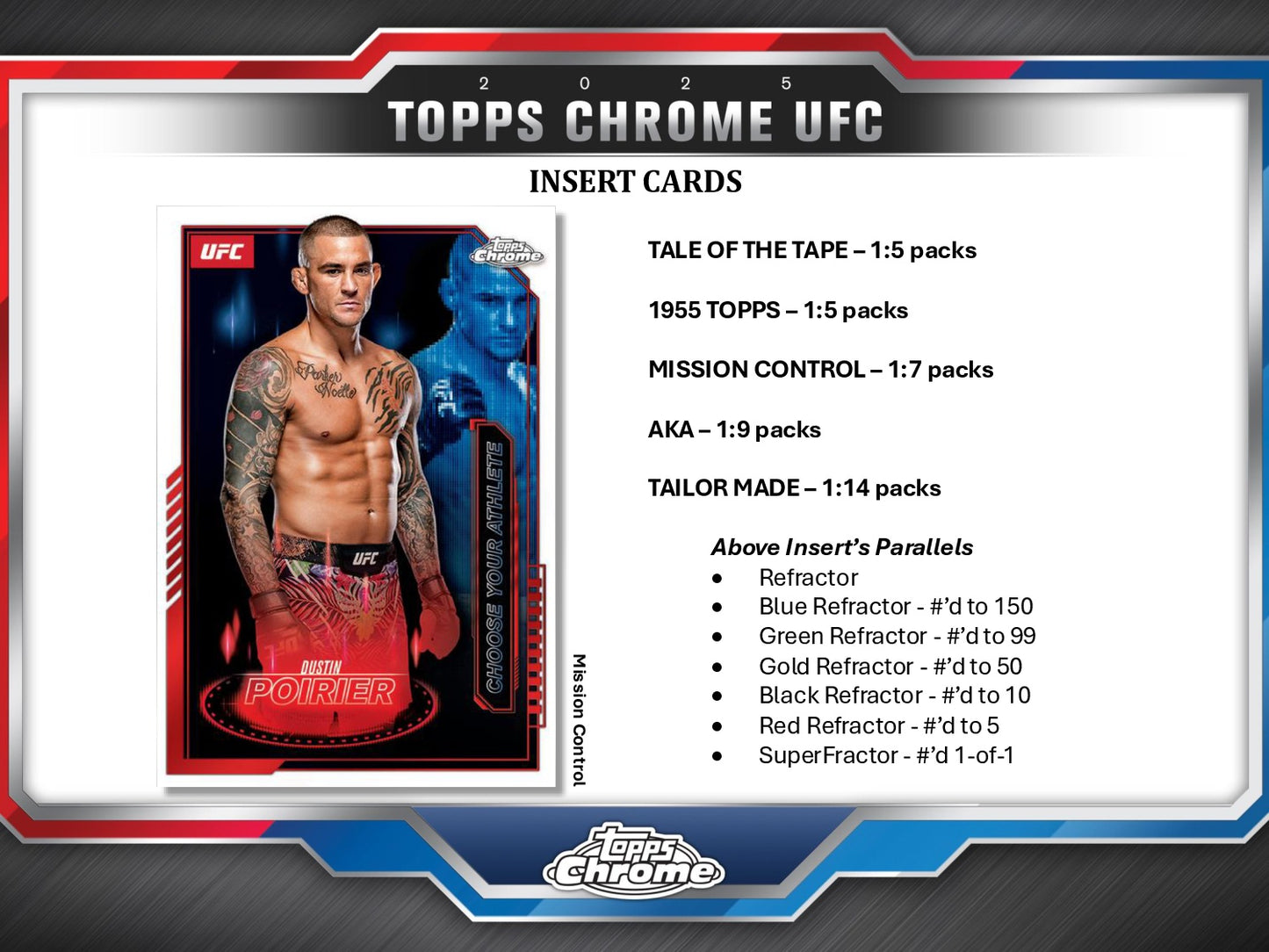 2025 Topps UFC Chrome Hobby Box