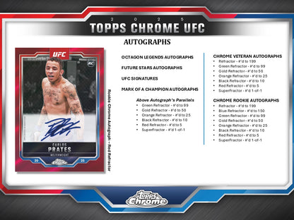2025 Topps UFC Chrome Hobby Box