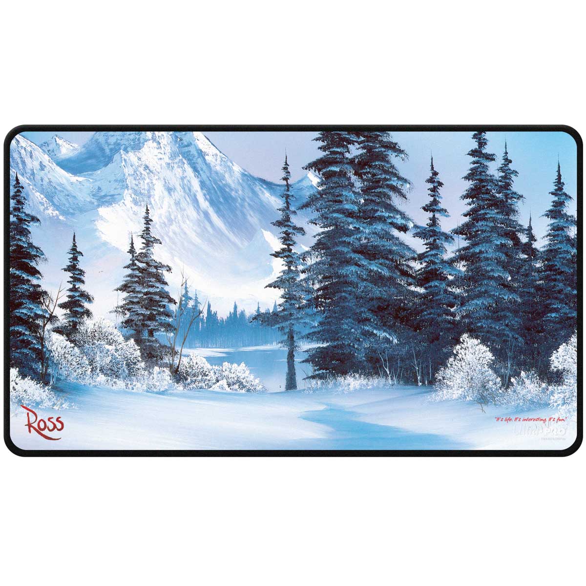 Ultra PRO: Black Stitched Playmat - Bob Ross (Winter Paradise)