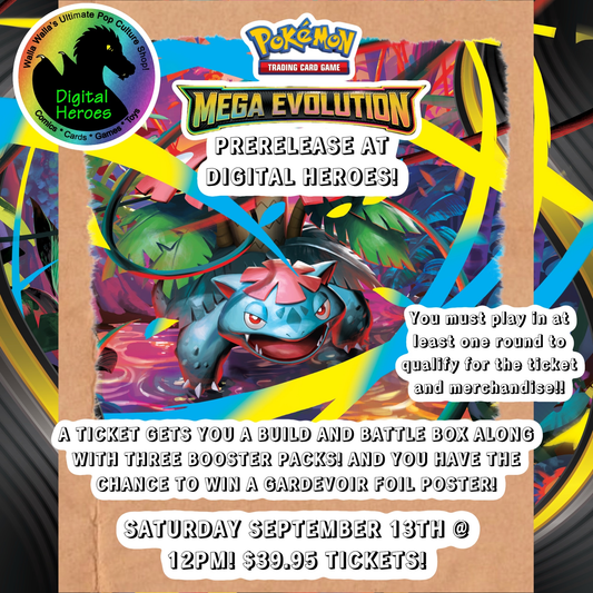 09/13/2025 12:00PM Pokemon TCG Mega Evolutions Prerelease Ticket