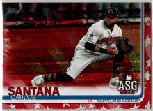 Topps Update Baseball 2019 Independence Day Parallel Card US89 C. Santana 16/76