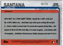 Topps Update Baseball 2019 Independence Day Parallel Card US89 C. Santana 16/76