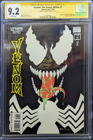 Venom: The Enemy Within #1 CGC 9.2 Signed by Bob McLeod