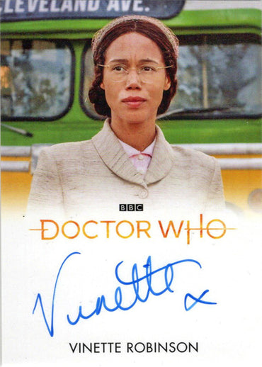 2022 Doctor Who Series 11 & 12 Vinette Robinson Full Bleed Autograph Card