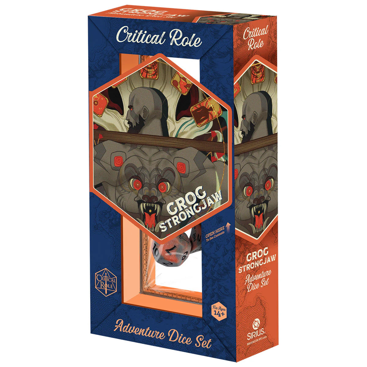 Sirius Dice: Critical Role Vox Machina Adventure Dice Set - Grog Strongjaw