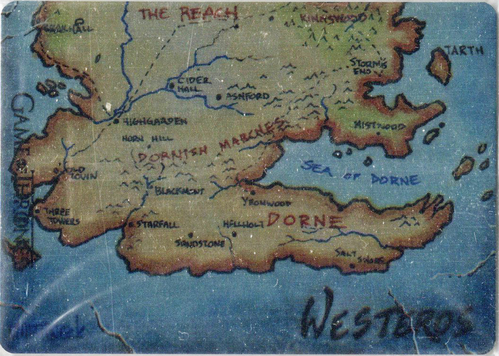 Game of Thrones 2023 Map of Westeros Metal Case Topper Card WM 3/3