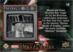 2022 Upper Deck Marvel WandaVision Green Vision Card 12 “In A Real Magic…” /225