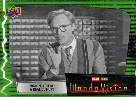 2022 Upper Deck Marvel WandaVision Green Vision Card 16 “Vision, You're A…” /225