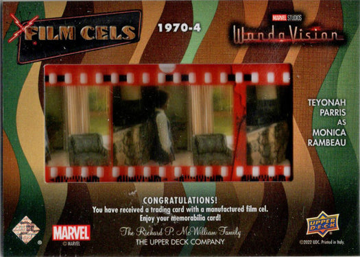 2022 Upper Deck Marvel WandaVision Film Cels Card 1970-4 Teyonah Parris