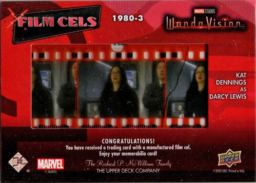 2022 Upper Deck Marvel WandaVision Film Cels Card 1980-3 Kat Dennings