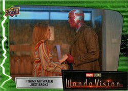 2022 Upper Deck Marvel WandaVision Green Vision Card 24 “I Think My Water…” /225