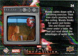 2022 Upper Deck Marvel WandaVision Green Vision Card 24 “I Think My Water…” /225