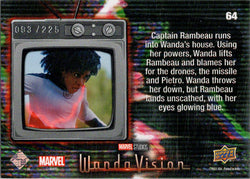 2022 Upper Deck Marvel WandaVision Green Vision Card 64 “Don't Make Me…” /225