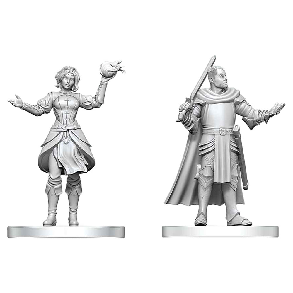 Nolzur's Marvelous Miniatures -  Unpainted: Knight & Mage Apprentice