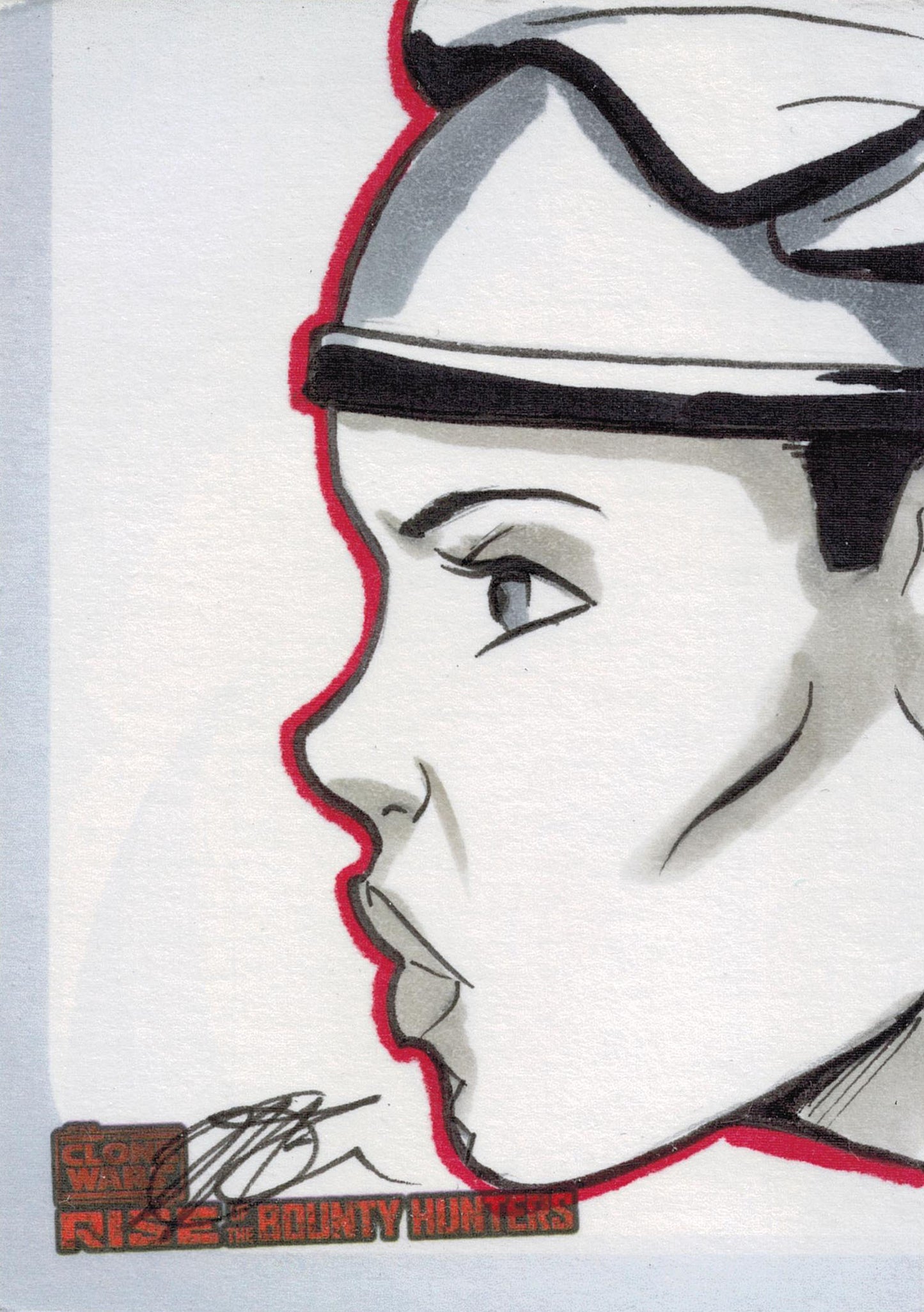 Star Wars Clone Wars Rise Bounty Hunters Sketch Card by Martheus Wade
