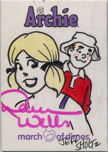 2009 Archie Comics March of Dimes Jeff Shultz Sketch Card with Dawn Wells Autograph