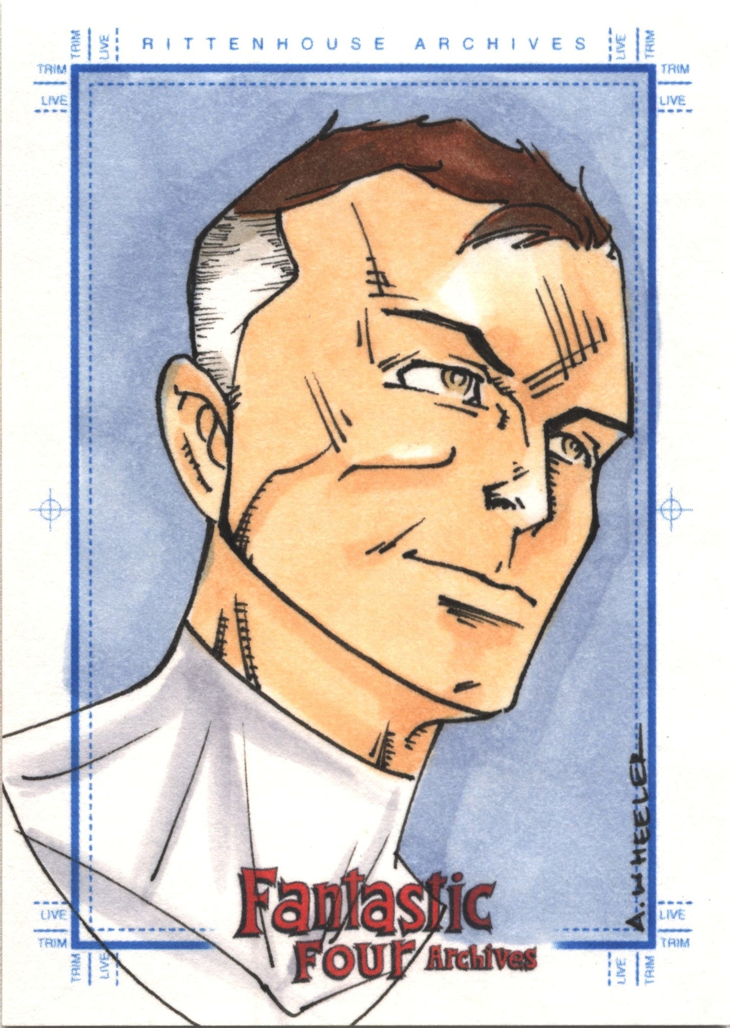 2008 Rittenhouse Fantastic Four Archives Anthony Wheeler Reed Sketch Card