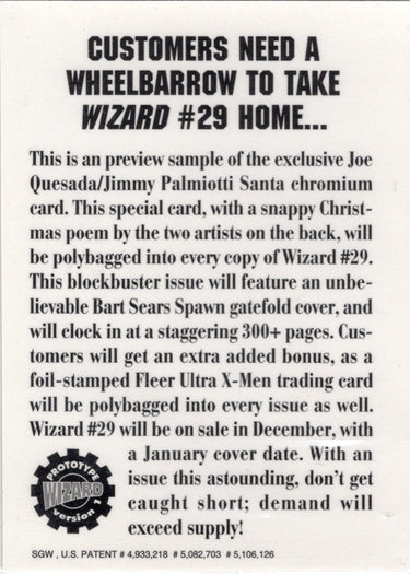Wizard #29 Prototype Version 1 Santa Limited Chromium Card