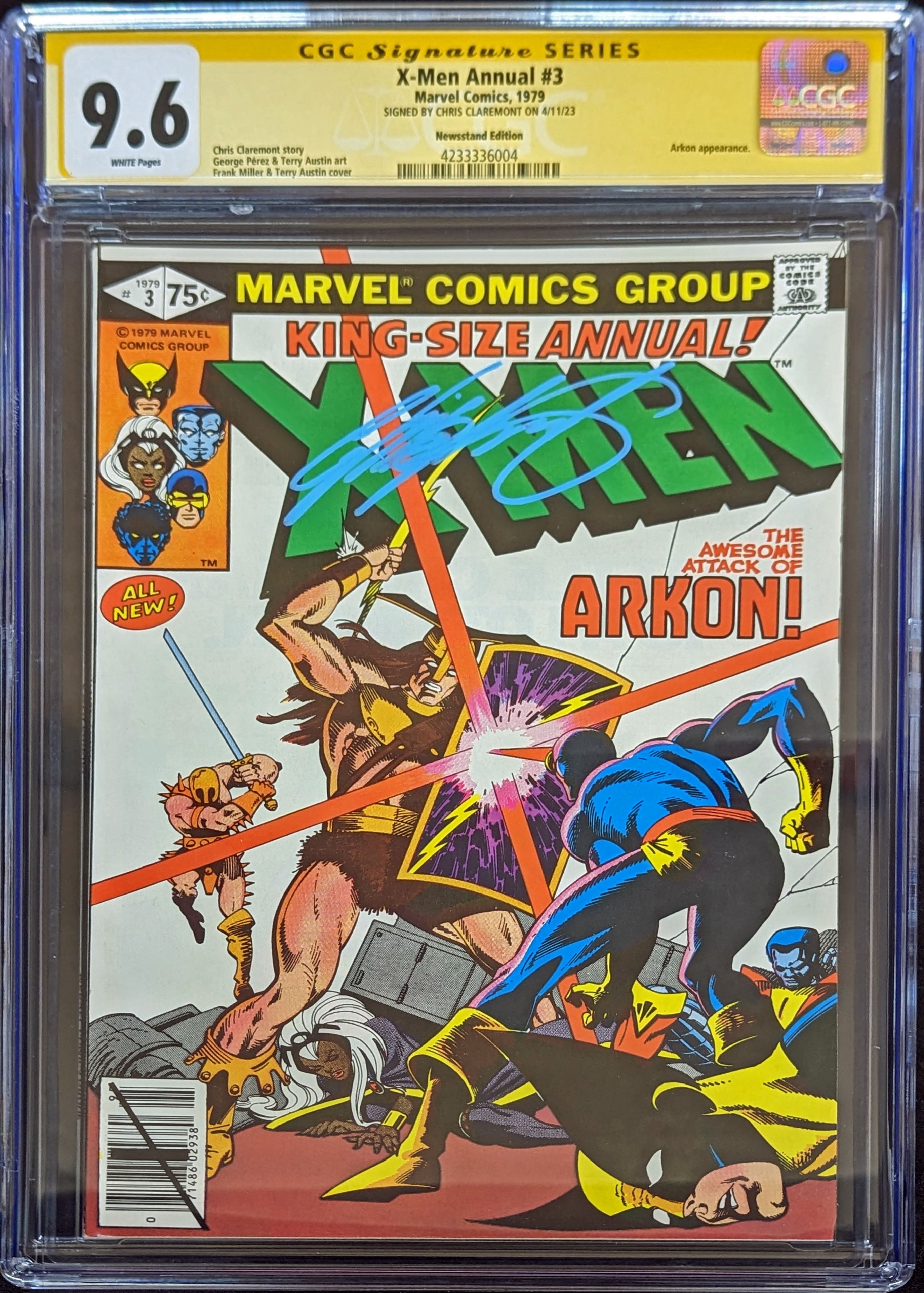 X-Men Annual #3 (1979) CGC 9.6 Signed by Chris Claremont