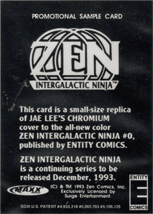 Maxx Cards 1993 Zen Intergalactic Ninja Promo Card
