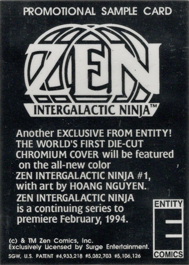 Maxx Cards 1994 Zen Intergalactic Ninja Promo Card