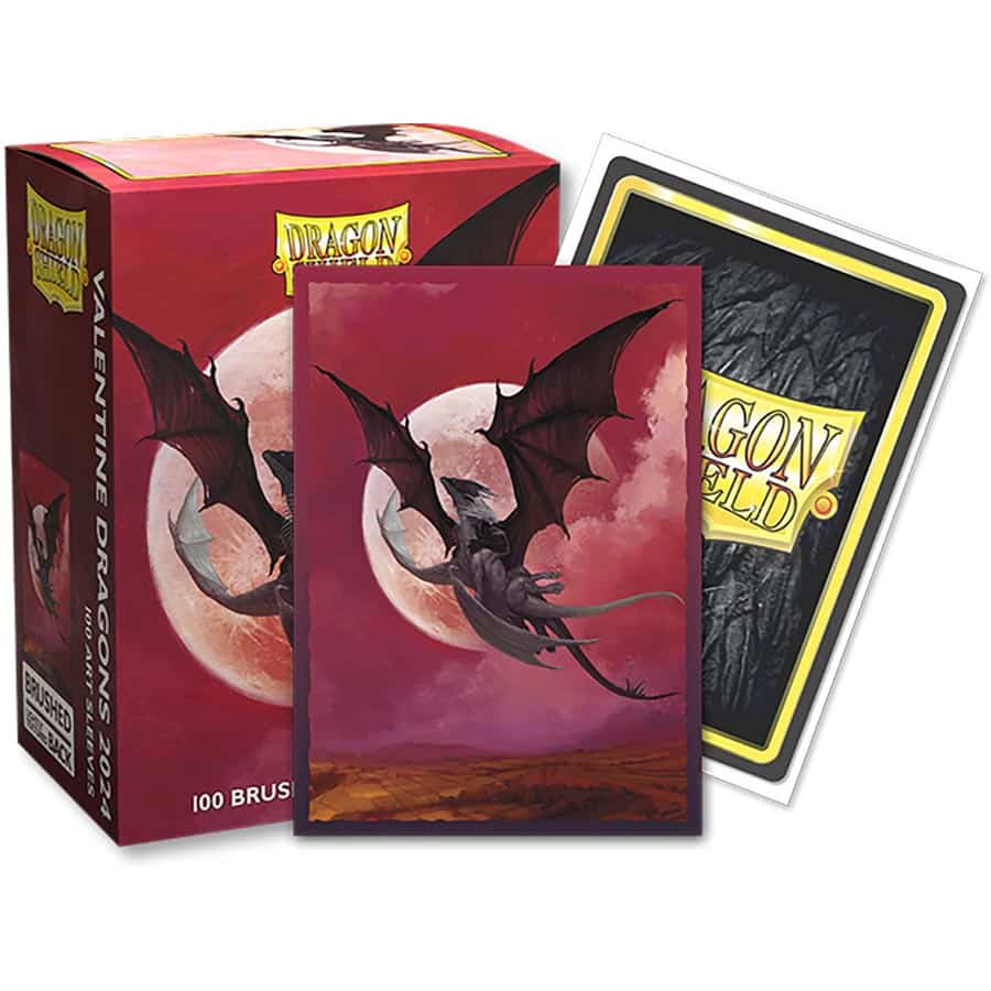Dragon Shield 100ct Brushed Art - Valentine Dragons 2024