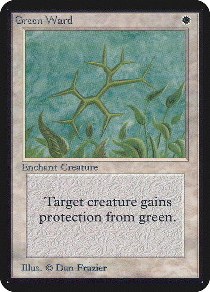 Magic: The Gathering MTG Green Ward [Alpha Edition] Graded CGC 7 Near Mint