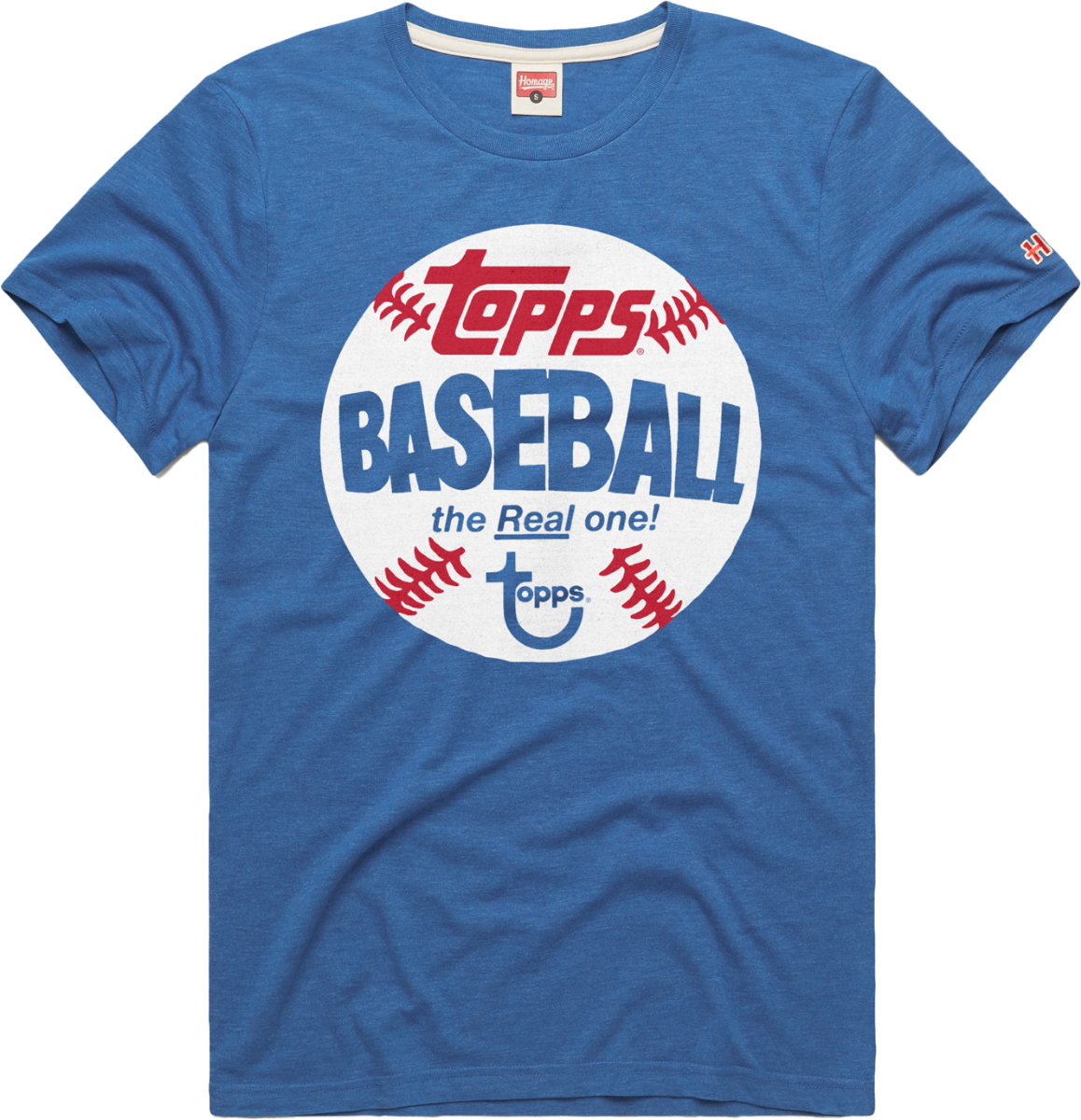 Homage Topps Baseball The Real One Blue Tee T-Shirt