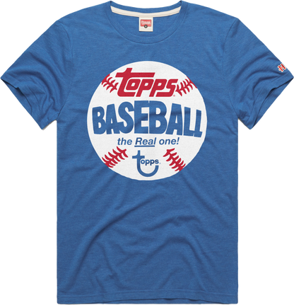 Homage Topps Baseball The Real One Blue Tee T-Shirt