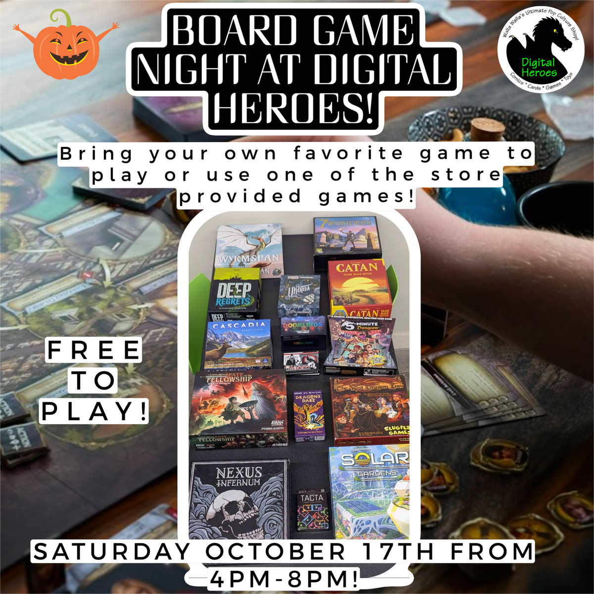 10/17/2026 Free-Play Board Game Night Ticket
