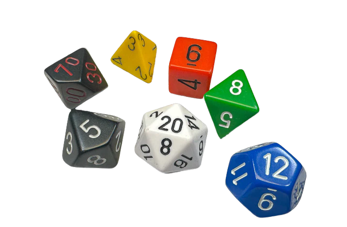 Chessex Polyhedral 7-Die Set - Nostalgia Opaque GM and Beginner Player