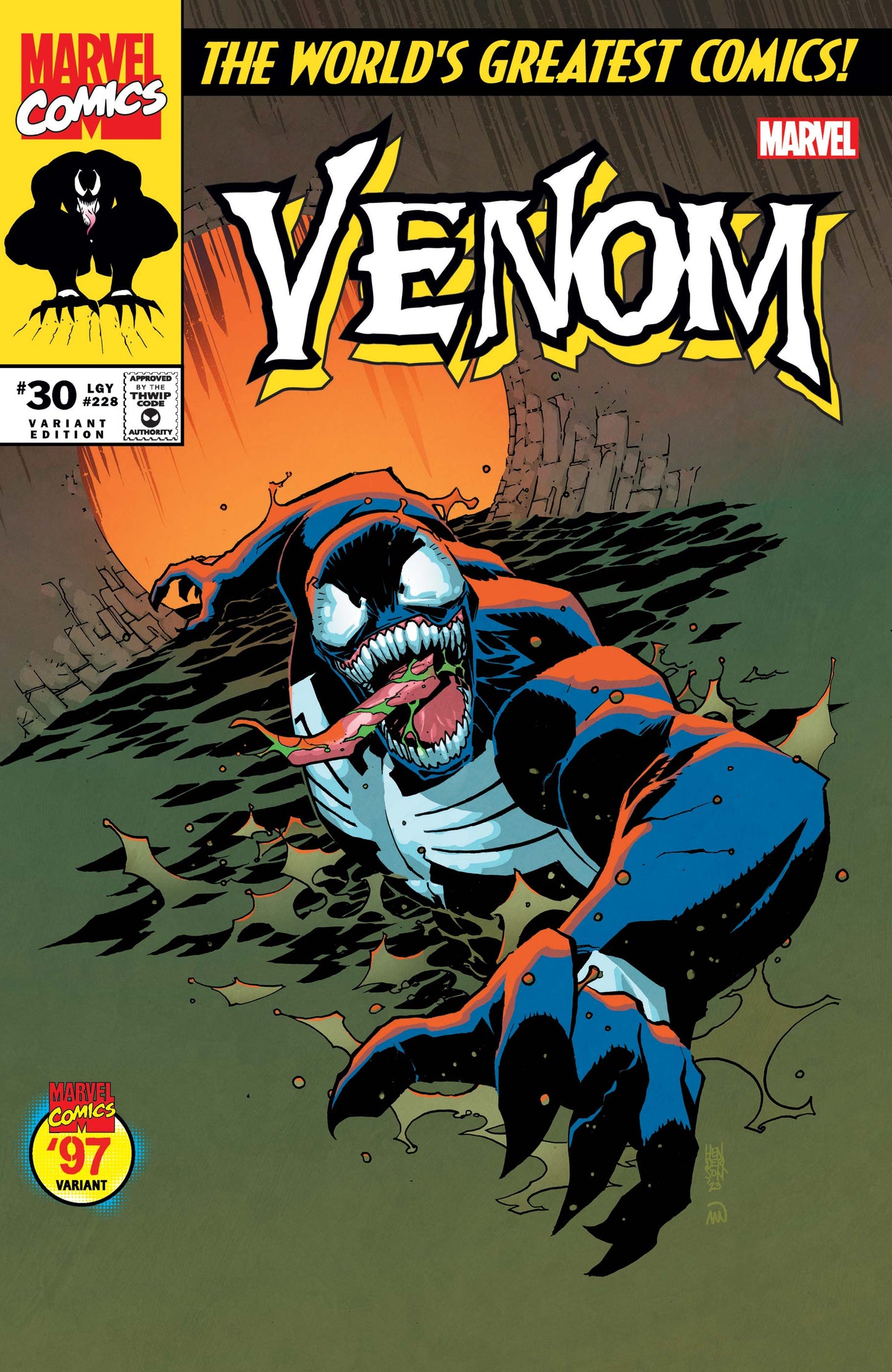 Venom 30 Mike Henderson Marvel 97 Variant