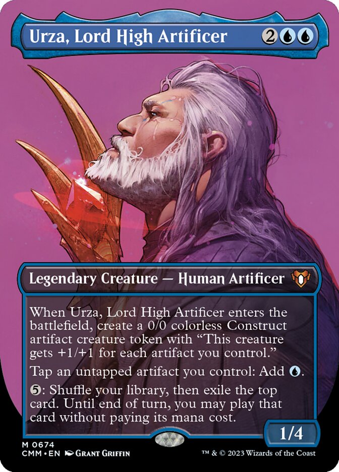 Urza, Lord High Artificer (Borderless) [Commander Masters] Near Mint Foil