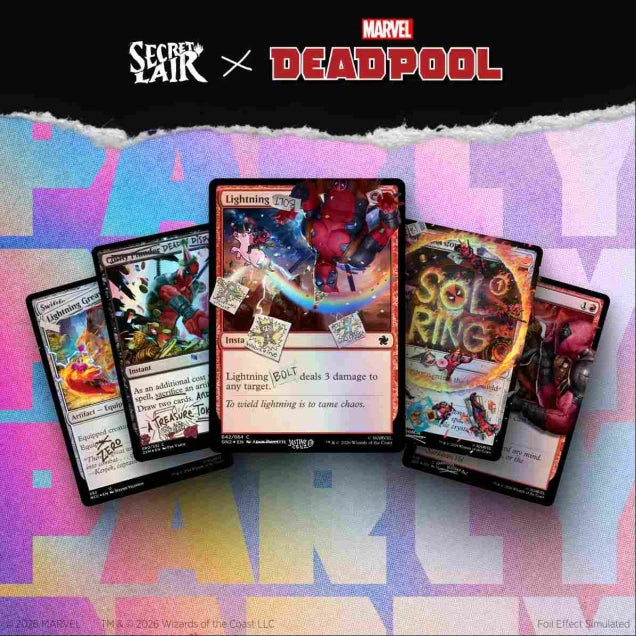 Magic MTG Secret Lair x Marvel's Deadpool: I Fixed It (You're Welcome) Pool Party Foil Edition